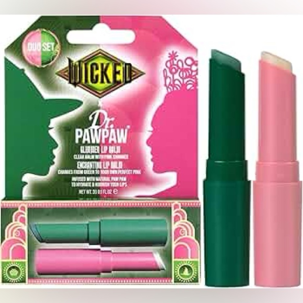 Wicked x PawPaw Glimmering & Enchanting Colour Change Glossy Lip Balm Duo Set